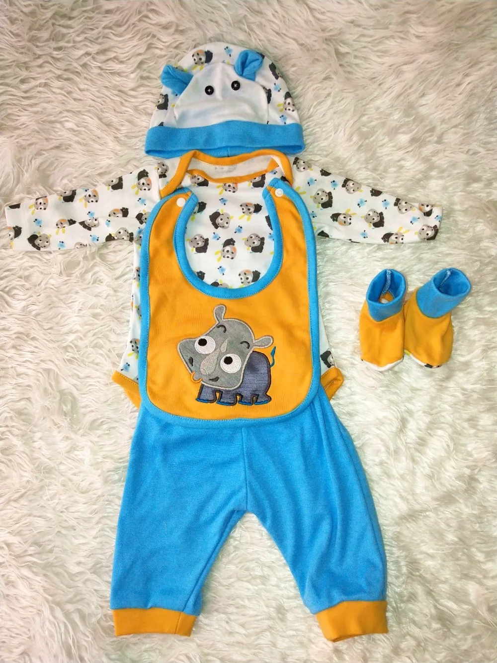 50 57 см reborn siliocne детский Кукольный комбинезон 5 шт./компл. bebe младенческий модная