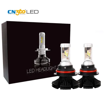 

CN360 2PCS LED 9007 HB5 Car Headlight Bulbs With ZES Chip 6000LM 12V DIY Color Flim 3000K 6000K 8000K Good Heat Dissipation