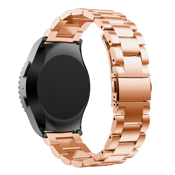 20 мм Нержавеющая сталь металлический сменный браслет наручных часов ремешок на запястье для samsung Galaxy Шестерни S2 классический SM-R732 для ремешка часов - Цвет: Rose gold