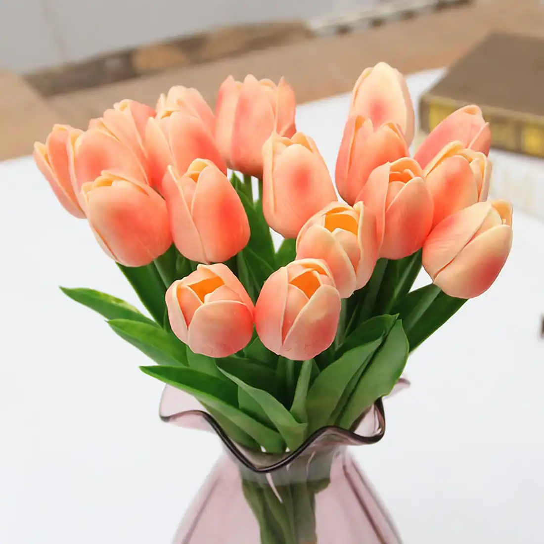 1pcs Pu Mini Tulip Flower Real Touch Wedding Flower Bouquet Artificial Silk Flowers For Scrapbooking Home Party Decoration Artificial Silk Flowers Silk Flowersflowers For Aliexpress