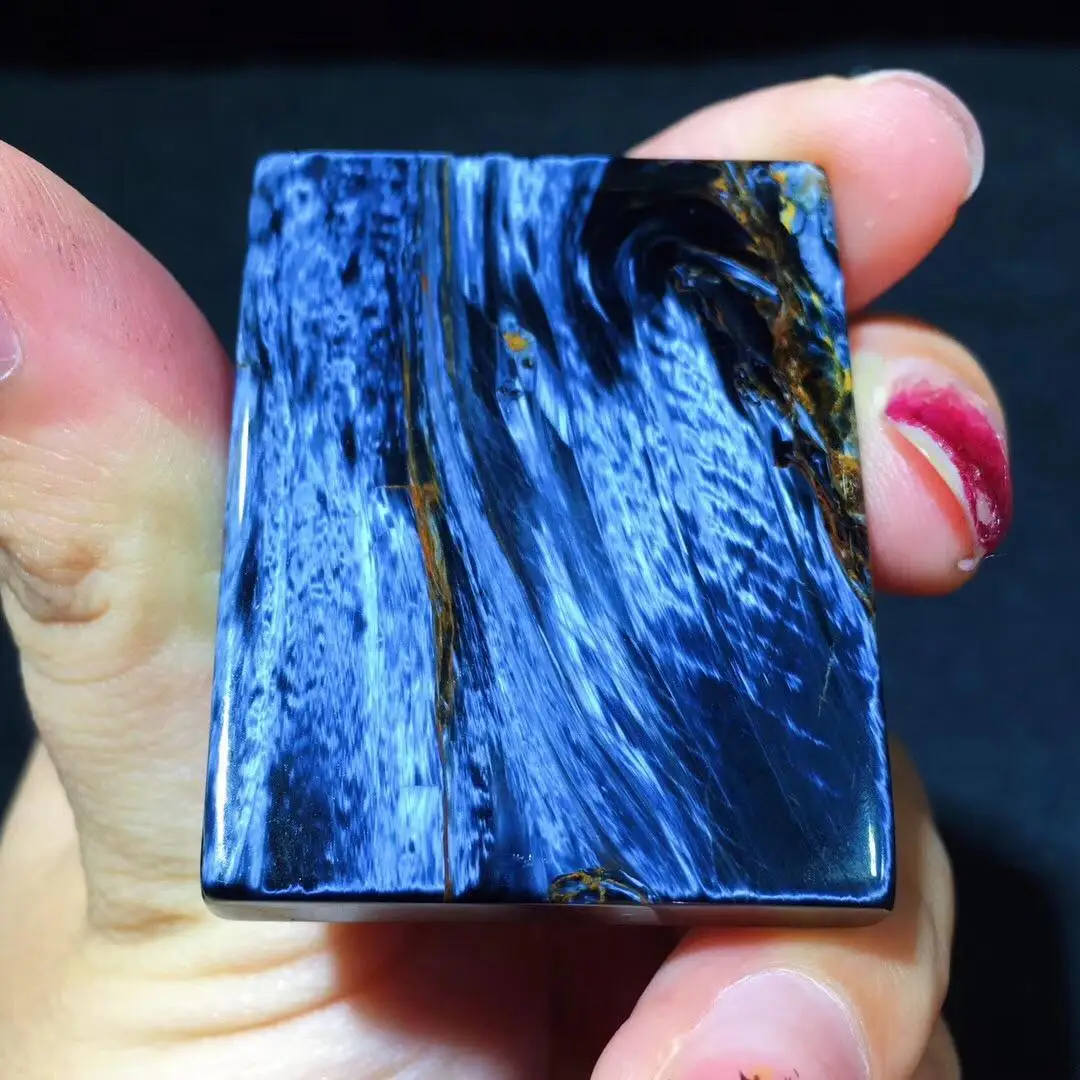 

Certificate Genuine Natural Blue Pietersite Pendant Woman Man 41.2x32.5x8.6mm Water Drop Bead Namibia Fashion Jewelry Pendant