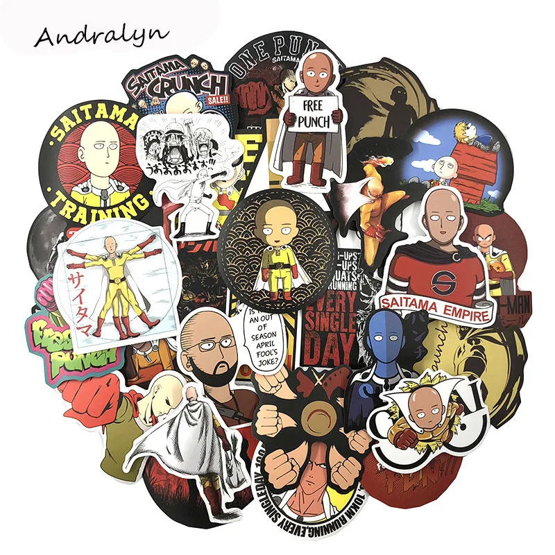

70Pcs/Set ONE PUNCH-MAN Graffiti Stickers For Portable Notebook Bicycle Refrigerator Washing Machine Pvc Toy Sticker