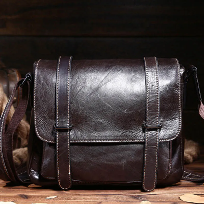 

YISHEN Oil Wax Leather Men Business Messenger Bags Vintage Fashion Shoulder Bags Ipad Bags Retro Male Crossbody Bags LS0071