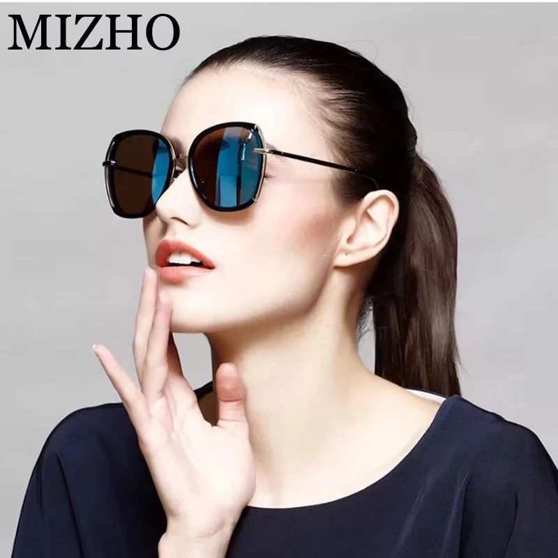 

MIZHO Shine Driving Tinted Polarized Sunglasses For Women Party UV Summer Fashion Transparent Design Female Sunglass Visual