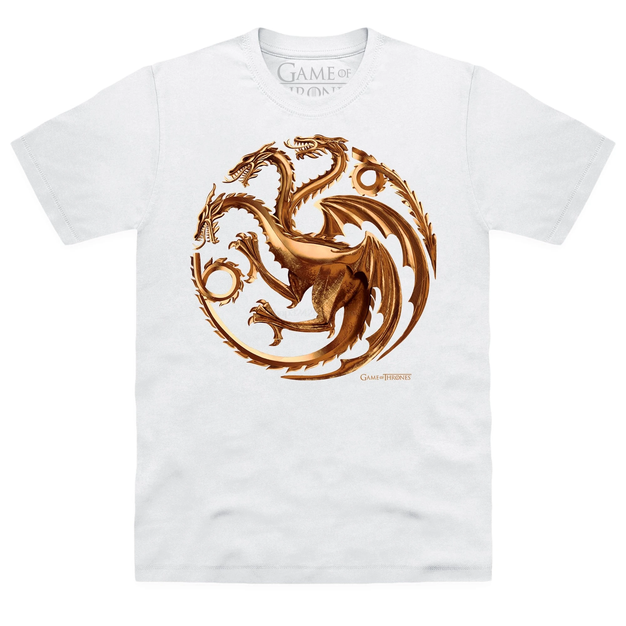 

GILDAN Brand Game Of Thrones - House Targaryen Metallic T-Shirt 2019 Summer Short Sleeve T-Shirt