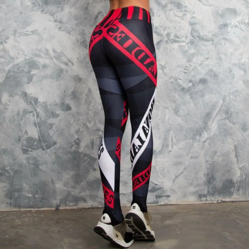 Sexy Shaping Hip Yoga Pants letter Women Fitness Tights Workout Gym Running Bottom Slim Low Waist Sports Leggings drop shipping