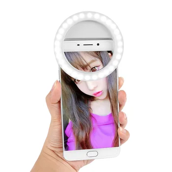 

USB Rechargeable 30 LED Smartphone Ring Selfie Light Fill Lights Clip for iPhone 6 plus 6s 5s Samsung Sony Motorola
