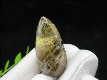 

Rare Natural Mineral Quartz Rutilated Rutile Specimen Chakra Pendant Rock Stones Gold Hair Quartz Crystal Collection Gift