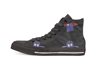 

Police Box in a Portal. Casual High Top Canvas shoes sneakers Light Walking Shoes
