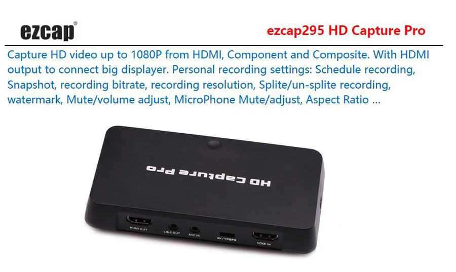 HD 1080P Карта видеозахвата HDMI AV PC Игры ТВ шоу запись Box recorder поддержка воспроизведения ТВ OBS прямая передача с микрофоном вход