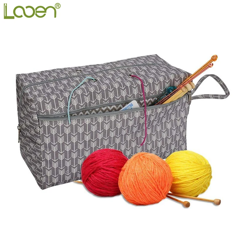 2019 New Design Tote Yarn Bag Needle Knitting Yarn Bag Large Crochet