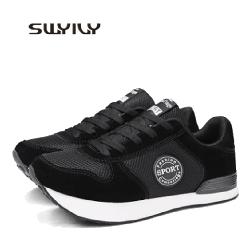 

SWYIVY Woman Walking Shoes Outdoor Light Sneakers 2019 Ladies Fashion Comfort Negative Heel Sport Shoes Unisex 44 Breathable