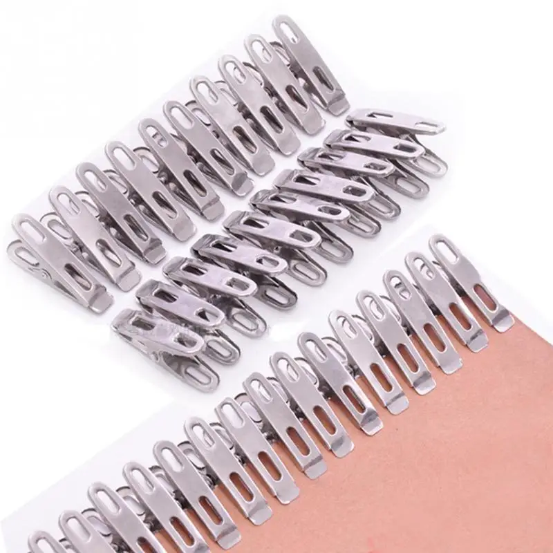 20Pcs Stainless Steel Washing Clothes Pegs Hanging Pins Laundry Windproof Clips YH-459964 | Дом и сад