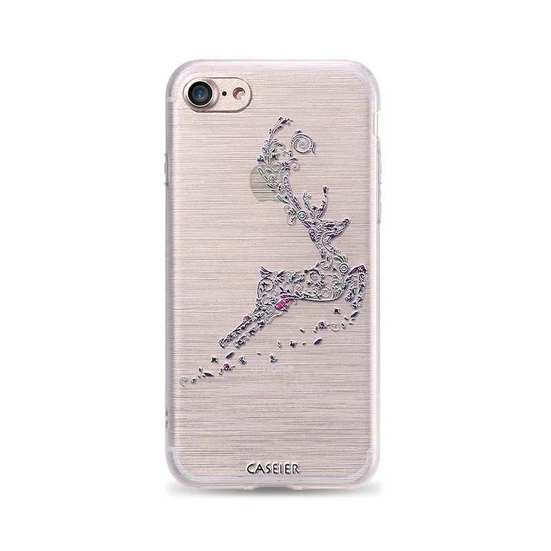 Pierced Elk CASEIER Рождество Стиль чехол для iPhone 6 6s 7 8 Plus, силикон 3D год Чехлы для iPhone X 10 5 5S SE Обложка мягкая Conque Shell чехол на айфон 7 8 Plus чехол на айфон 6 6s Plus чехол на айфон 5s 5 SE - Цвет: Pierced Elk