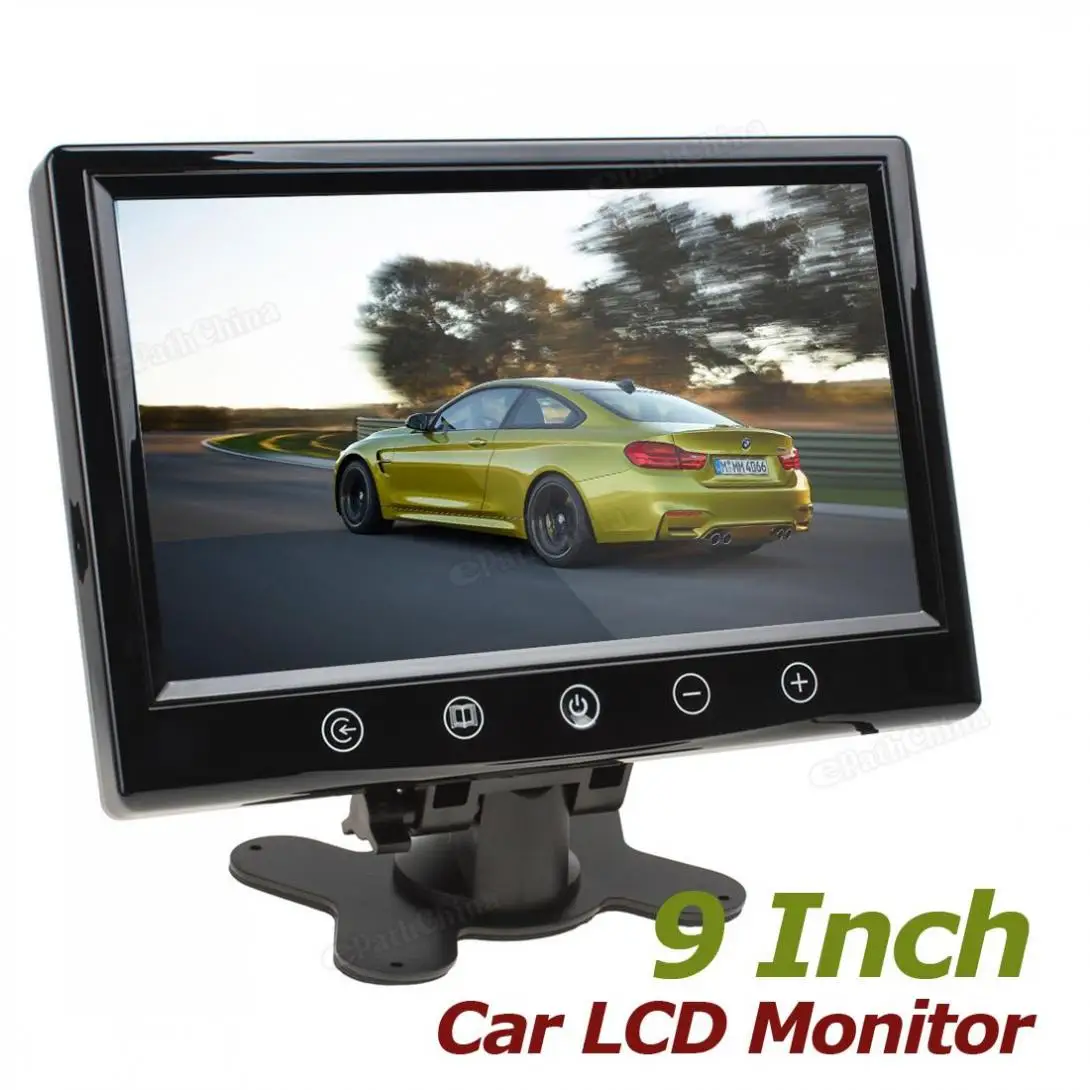 9 дюймов 2 видео вход TFT lcd цветной экран монитор заднего вида с пультом дистанционного управления для камеры заднего вида система парковки