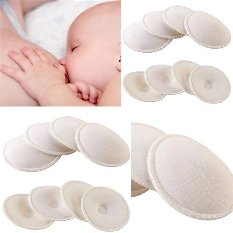 4PC Reusable Breast Pads Washable Nursing Pads Anti Galactorrhea Anti