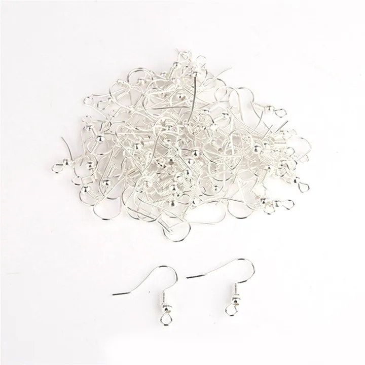 5 50pcs Ear Hook For Diy Earring Marking Gold Plated Earrings For Women Silver  Earhook Diy Craft Jewelry Marking Components