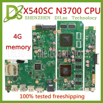 شراءKEFU X540SC اللوحة الرئيسية لأجهزة الكمبيوتر المحمول ASUS X540SC X540S اللوحة الأم N3700 CPU 4G N15V-GL1-KA-A2 الذاكرة بطاقة الرسومات اختبار الأصلي