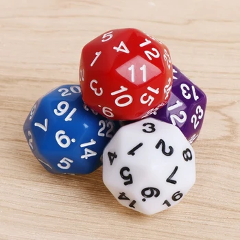 

6 Pcs/Set Acrylic Polyhedral Dice 30 Sides Digital Dice For TRPG Board Game
