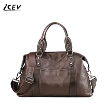 ICEV Новая мода натуральная кожа сумки Простые Женские сумки из воловьей кожи высокое качество женские кожаные сумки с верхней ручкой