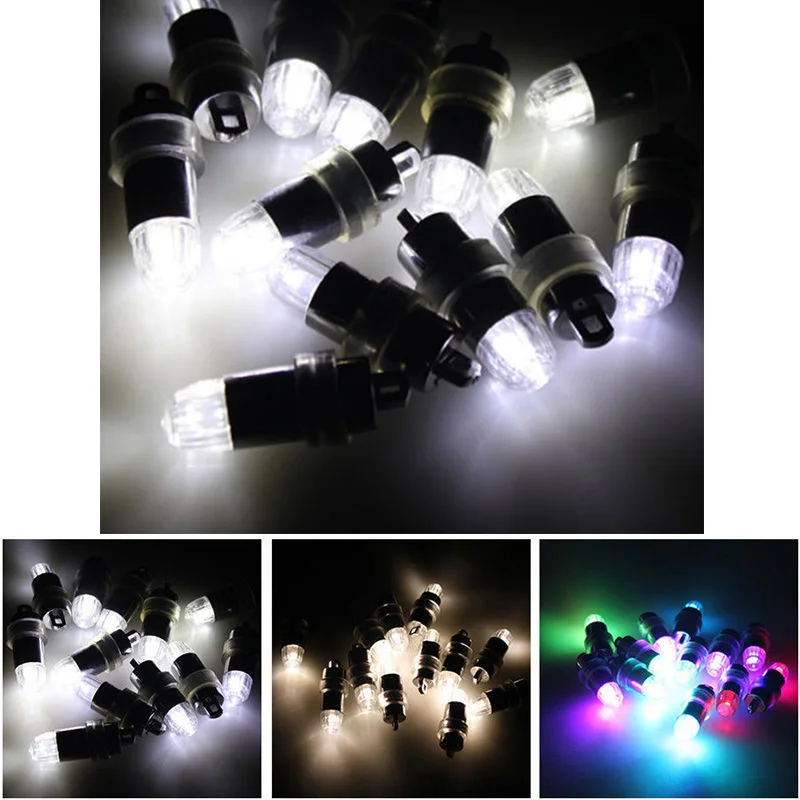 

Mini RGB 12pcs LED Party Balloons Lights Decoration For Paper Lanterns Include batteries Fountain Glass Lighting
