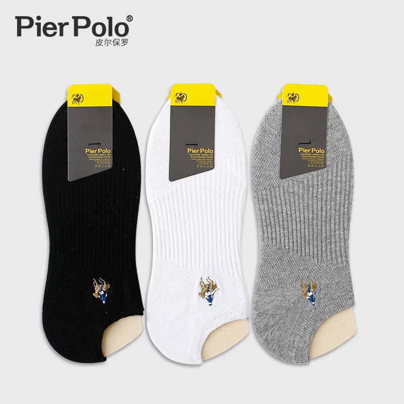 Pier Polo новые модные вышитые хлопковые короткие носки Повседневная мужская носки-башмачки мужская лучший подарок Носки низкая цена прямой 3