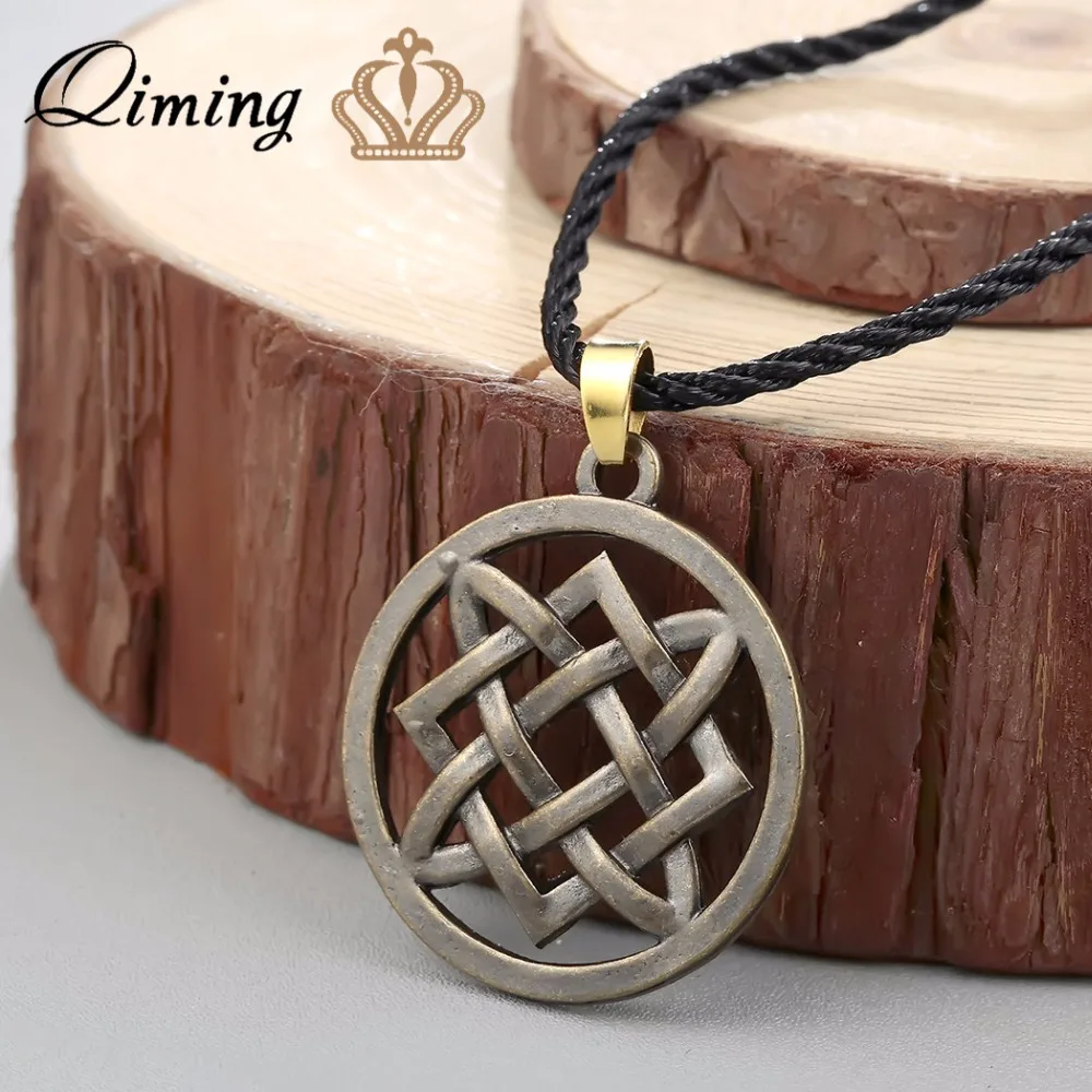

QIMING 2017 Lada Star Necklace Men Slavic Jewelry Necklace Slavic Amulet Women Necklace Amulet American Vintage Necklace