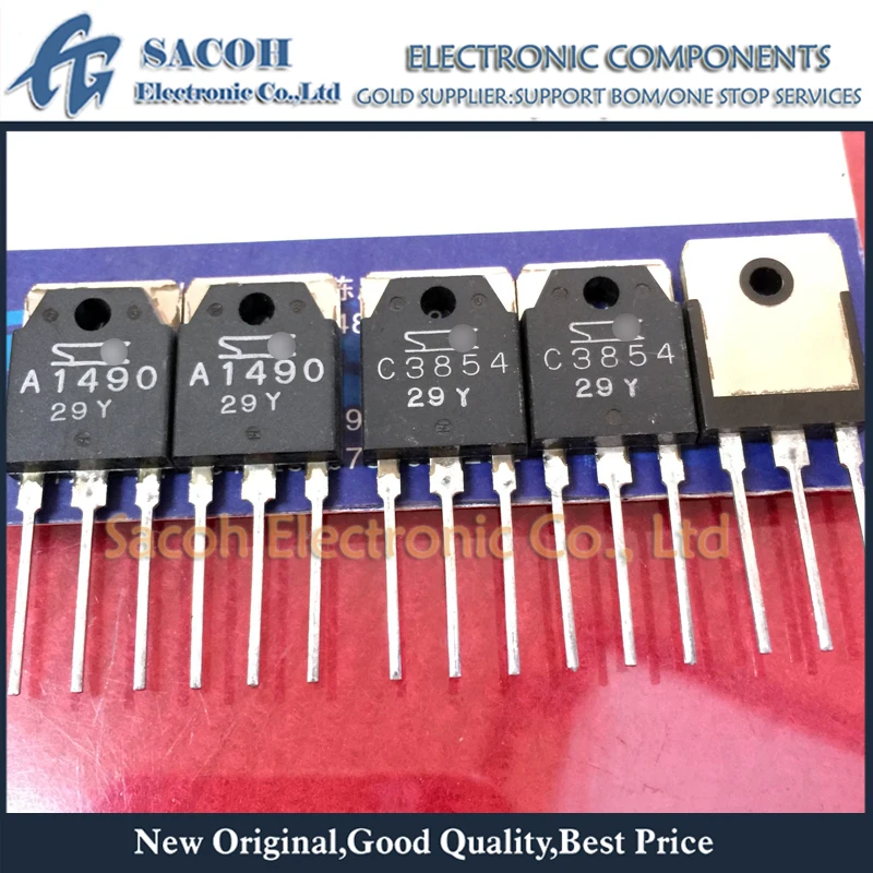 Free shipping 10Pairs 2SA1490 A1490 + 2SC3854 C3854 TO-3P Silicon NPN PNP Audio amplifier transistor |