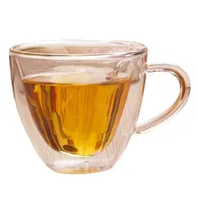 Креативная Мода Сердце-формы прозрачный стеклянный стакан 2 размера