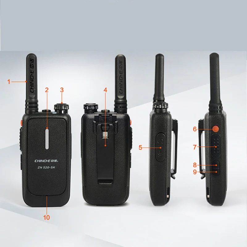 Zhongnuo ZN520 6AHandheld портативная рация портативное радио 5 Вт высокомощное УВЧ