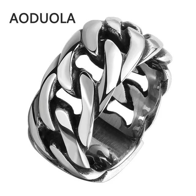 Stainless Steel with Rope Punk Ring Big Size rings Retro Vintage Biker Large Ant Stainless Steel with Rope Punk Ring Big Size rings Retro Vintage Biker Large Ant