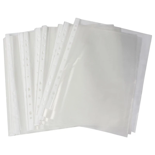 office school a4 papers document sheet protector clear white 100 pcs sheet protectors 100