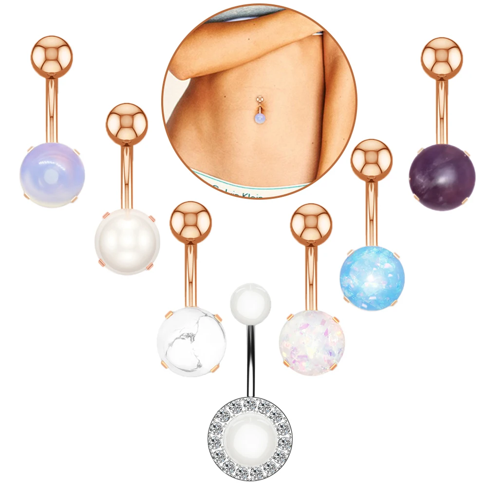 

14G Women Beauty Belly Button Rings Surgical Steel Crystal Sexy Belly Navel Ear Piercing Body Jewelry Earrings Ombligo Nombril