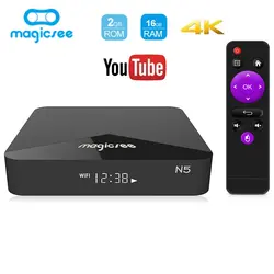 MAGICSEE N5 Android ТВ OS ТВ Box Amlogic S905X Android 7.1.2 2 ГБ Оперативная память + 16 ГБ Встроенная память 2,4 г + 5 г Wi-Fi 100 Мбит BT4.1 Поддержка 4 К H.265