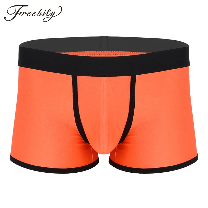 Mens Sexy Lingerie Halloween Underwear Pumpkin Low Rise Trunk Bulge