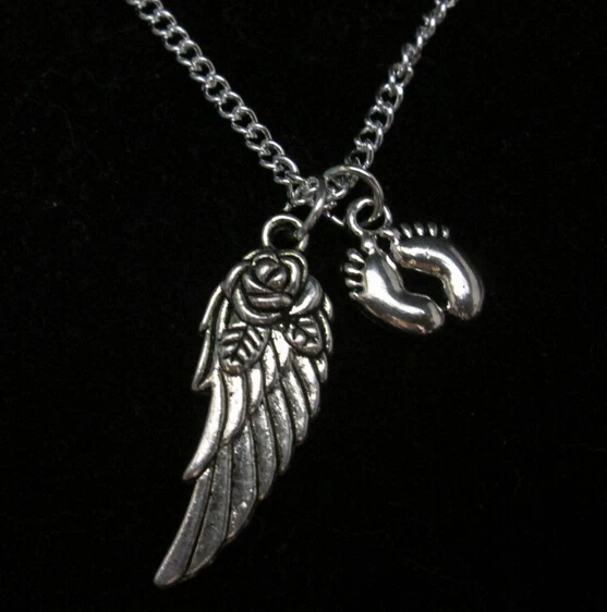 1 шт. женское винтажное ожерелье с подвеской в виде крыла ангела|necklace