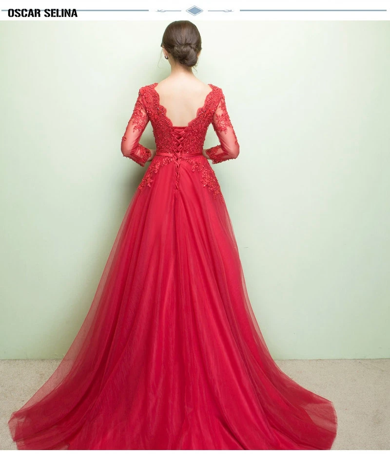 Vestido madrinha2019 новое из кружева с вырезом на шее длинным рукавом A Line серебряное