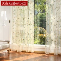 Floral Embroidered Sheer Tulle Curtains 4