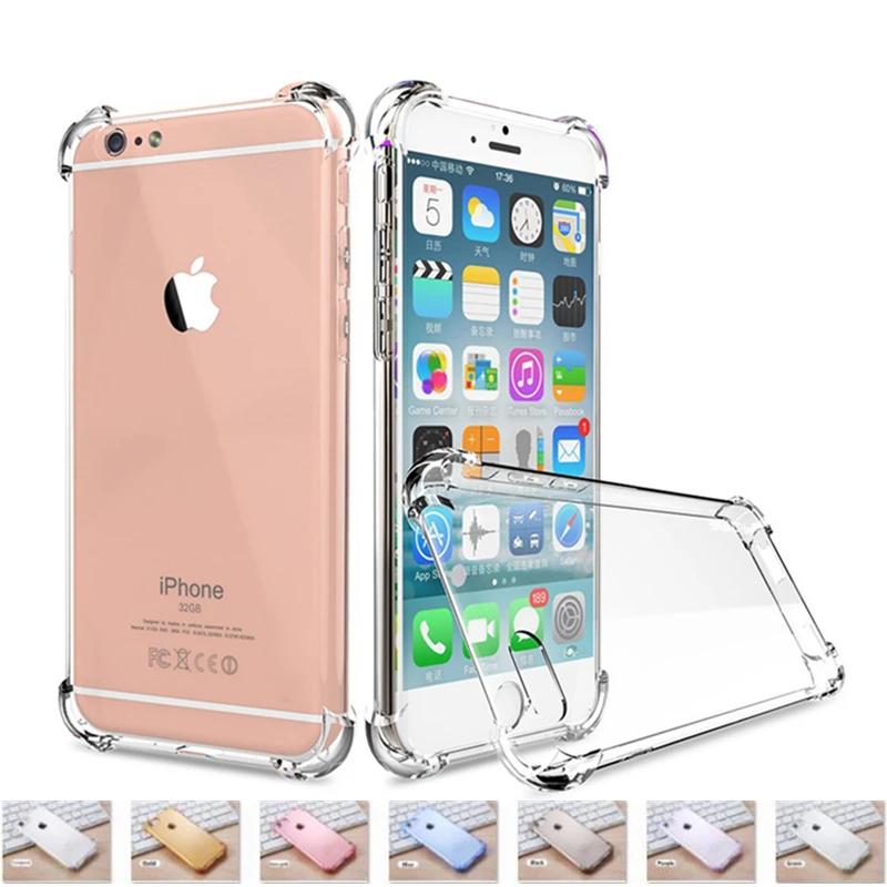 

Airbag Drop Protection Case For iPhone XS Max XR 7 8 Plus Phone Cases Soft TPU Clear Back Cover For iPhone X 8 7 6 6S Plus Case