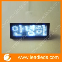 White Scrolling Message LED Name Badge With USB Cable & Software | Programmable Scrolling Marquee LED Name Tag