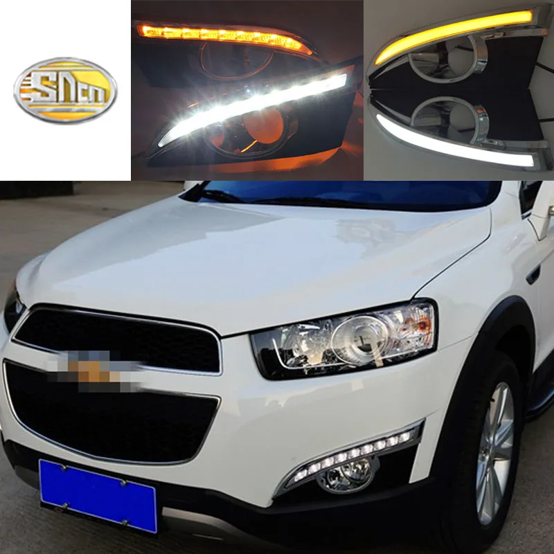 

For Chevrolet Captiva 2011 2012 2013 turn Signal Relay Car-styling 12V LED DRL Daytime Running Lights with fog lamp hole