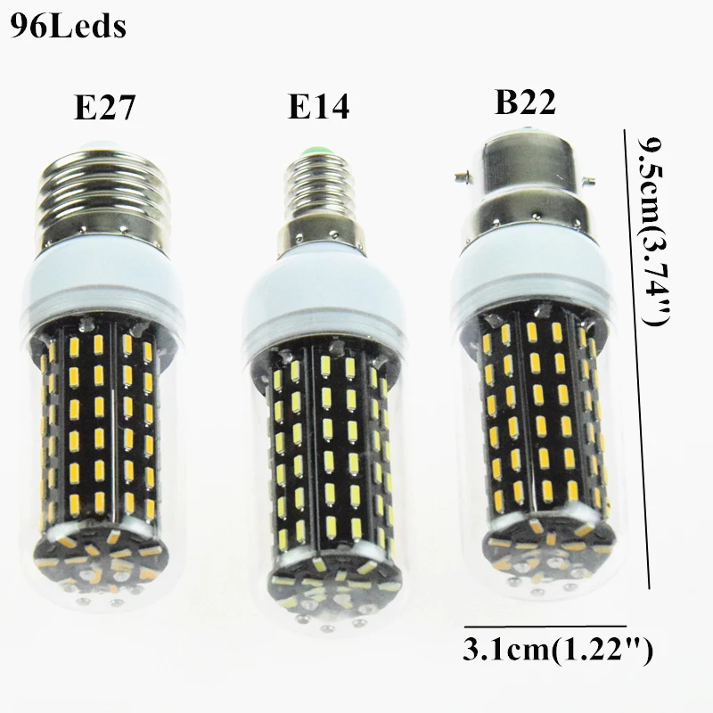 AIFENG светодиодные лампы E27 E14 B22 прожектор SMD 4014 36 56 72 96 138 светодиодов светодиодная лампочка Кукуруза лампы 220V 230V 240V для осветительные декораци для помещений