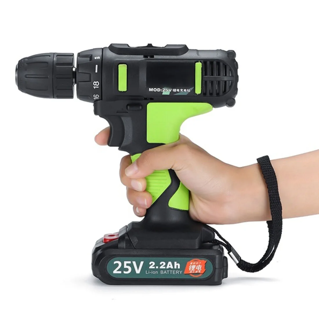 

25V Professional Wireless Electric Drill Screwdriver Cordless Hammer Drill 2-Speed Multi-functional Household Power Tool