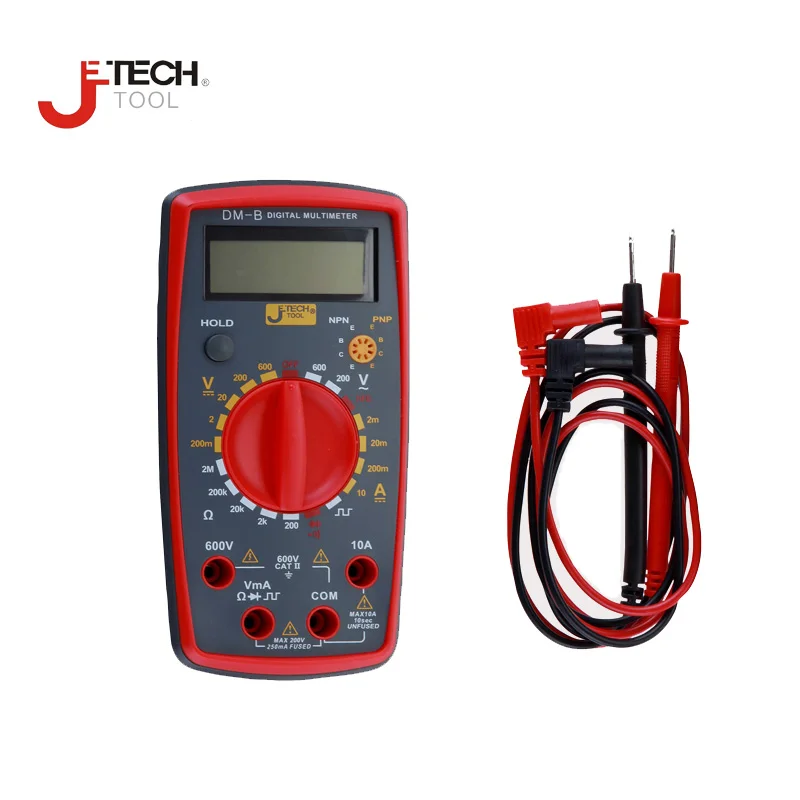 Jetech Auto Range 5 in 1, Amp / Ohm / Volt Meter, Multi Tester w/ Diode