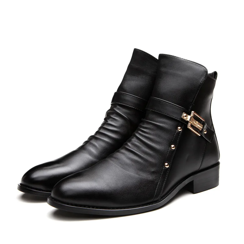 2016 British font b Men s b font Winter font b Boots b font Zipper Toe