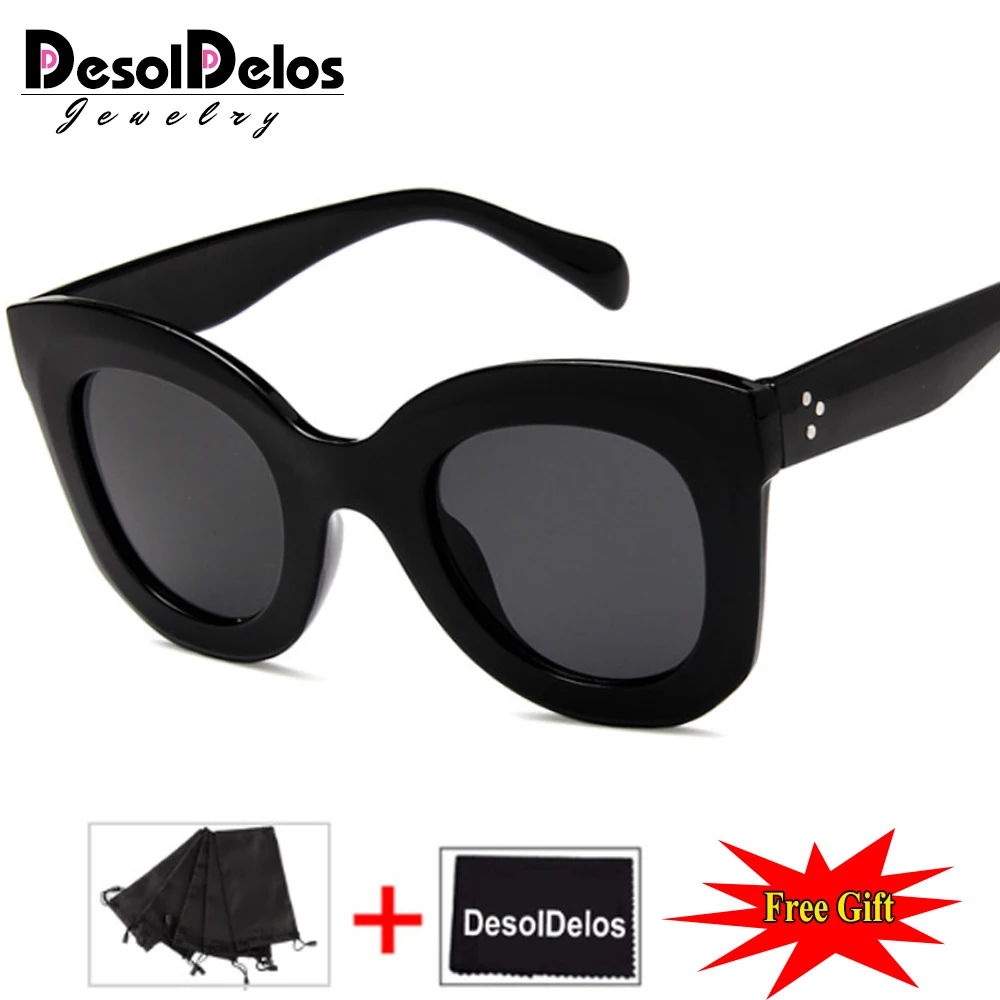 2019 Fashion Design Cat Eye Sunglasses Women Sun Glasses Mirror Gradient Lens Retro Gafas Eyewear Oculos de sol UV400