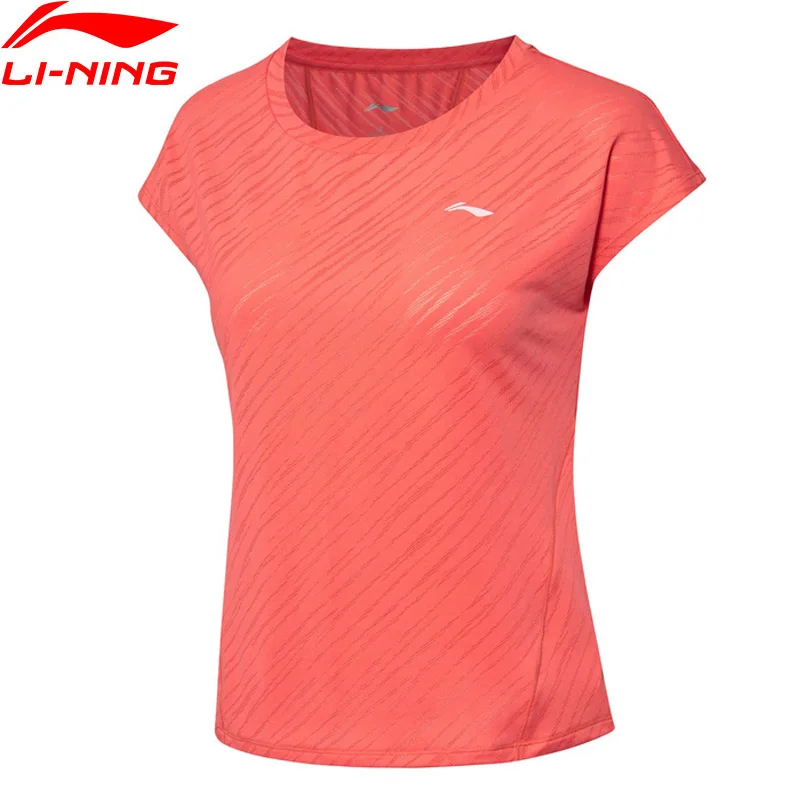 Женская футболка для бега Li-Ning дышащая с коротким рукавом из 91% полиэстера 9%