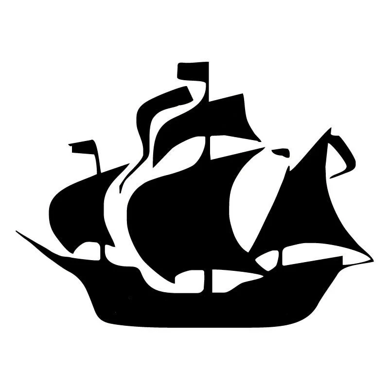 14cm * 10.4cm navio pirata dos desenhos animados adesivos de vinil da ... Simple Ship Silhouette