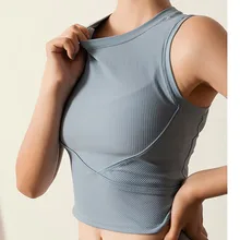 Женские сексуальные спортивные топы с круглым воротником, топы с крестиком, Быстросохнущий Топ для йоги, футболки без рукавов для тренажерного зала, футболки для фитнеса, одежда для бега