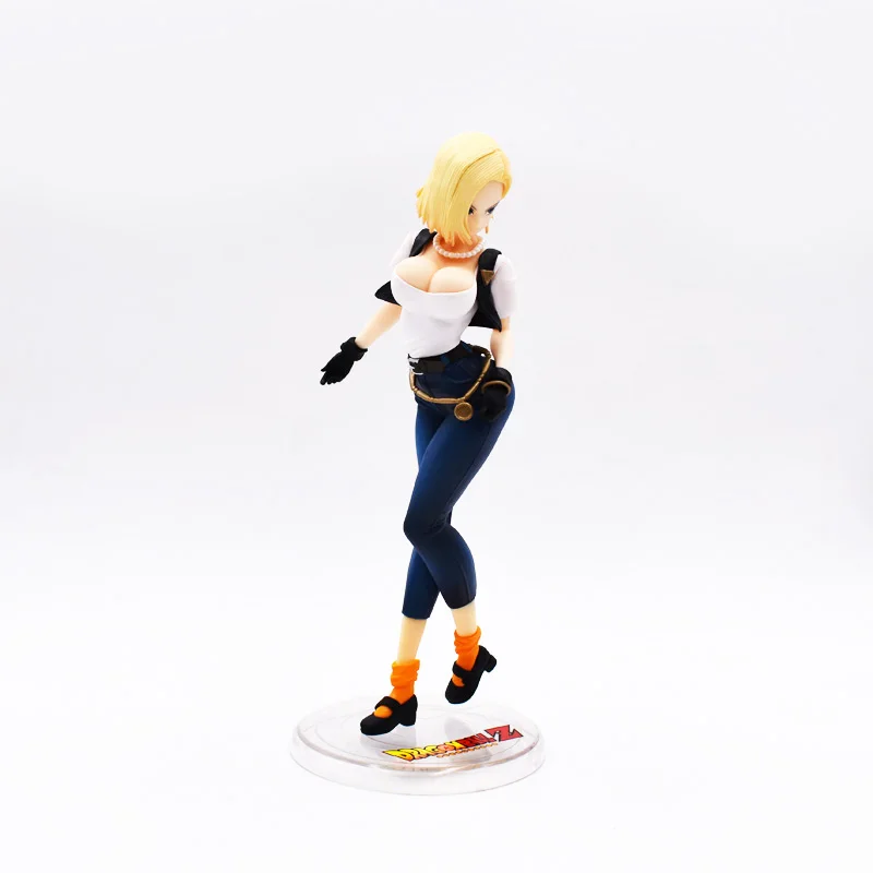 Anime Cartoon Lazuli 20cm Dragon Ball Z Android 18 Sexy Action Figure PVC Collection Figures Gift For Christmas Free Shipping